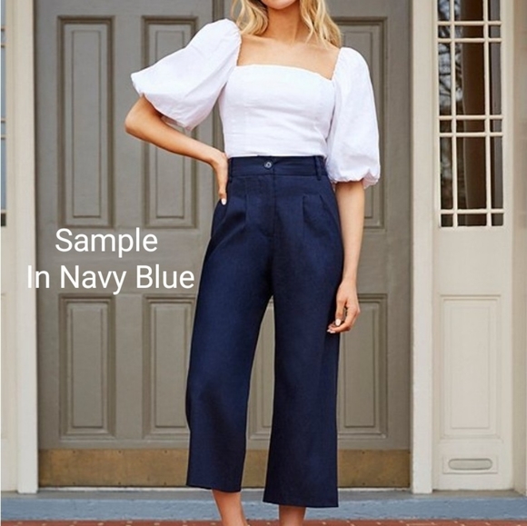 high-waisted cropped bubblegum pink pants (2) - Picture 10 of 11